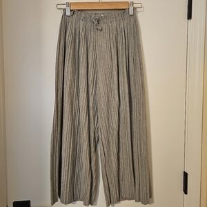Zara Kids Gray Pleated Wide Leg Pants